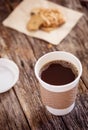 Fresh Coffee with Breakfast Cookies Royalty Free Stock Photo