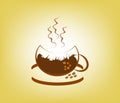 Coffee cafe design logo