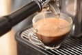 Fresh coffee flowing into a cup Royalty Free Stock Photo