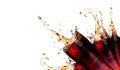 Fresh coke background with splash Royalty Free Stock Photo