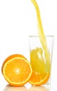 Fresh and cold orange juice