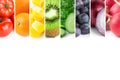 Fresh color fruits and vegetables Royalty Free Stock Photo