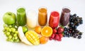 Fresh Color Juices Smoothie Green Yellow Red Orange Violet White Tropical Fruits