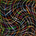 Fresh colored twirl stripes on black background Royalty Free Stock Photo