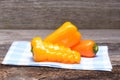 Fresh colorful capsicum Royalty Free Stock Photo