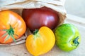 fresh colorful tomatoes from the market Royalty Free Stock Photo