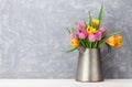 Fresh colorful tulip flowers bouquet Royalty Free Stock Photo