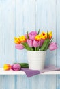 Fresh colorful tulip flowers bouquet Royalty Free Stock Photo