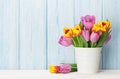 Fresh colorful tulip flowers bouquet Royalty Free Stock Photo