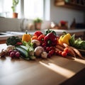 Fresh and Colorful Vegetables on a Wooden Cutting Board