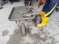 Slump test for fresh concrete