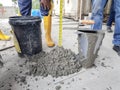 Slump test for fresh concrete Royalty Free Stock Photo