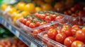 The Fresh and Convenient Choice: Cherry Tomatoes Packed in Plastic Containers and Wrapped with Care Royalty Free Stock Photo