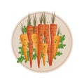 fresh cooked carrots