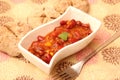 A stew of red beans, meat and corn Royalty Free Stock Photo