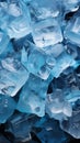 Fresh cool blue ice cube background Royalty Free Stock Photo