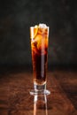 Fresh cool delicious long island cocktail with ice, tea and alcohol Royalty Free Stock Photo