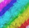 Fresh cool rainbow ice cube background Royalty Free Stock Photo