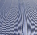Fresh corduroy on the slopes of the Nechkino ski resort.