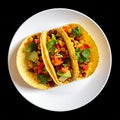 Fresh Corn Tacos A Flavorful Veggie and Bean Filling Royalty Free Stock Photo