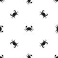 Fresh crab pattern seamless black