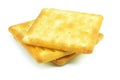 Fresh crackers biscuit isolated Royalty Free Stock Photo