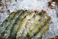 Fresh crayfish seafood on street food can be seen in Thailand and tourist attractions