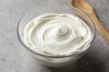 Fresh creme fraiche in a bowl Royalty Free Stock Photo