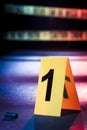 Fresh crime scene with yellow tape at night Royalty Free Stock Photo