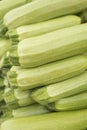 Fresh cropped green Zucchini; Offer in the vegetable market; Summer squash. Royalty Free Stock Photo