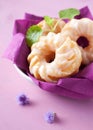 Fresh cruller donuts Royalty Free Stock Photo