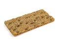 Fresh crunchy rye crispbread on white background. Royalty Free Stock Photo
