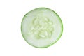 Fresh Cucumber isolated on white background with clipping path.Sliced cucumber section Royalty Free Stock Photo