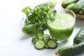 Fresh cucumber juice Royalty Free Stock Photo