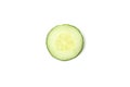 Fresh cucumber slice isolated on white Royalty Free Stock Photo
