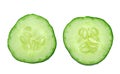 Fresh cucumber slice on white background Royalty Free Stock Photo