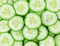 Fresh cucumber slices background Royalty Free Stock Photo