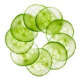 Fresh cucumber slices Royalty Free Stock Photo