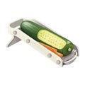 Fresh cucumber in vegetable slicer