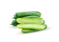 Fresh cucumber on white background