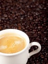 Fresh cup of dark roasted coffee Royalty Free Stock Photo