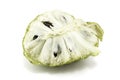 Fresh Custard Apple or Ripe Sugar Apple Fruit Annona, sweetsop Isolated on white background on with clipping path / well-branch