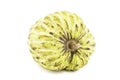 Fresh Custard Apple or Ripe Sugar Apple Fruit Annona, sweetsop on white background on with clipping path / well-branch