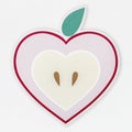 Fresh cut apple icon isolated Royalty Free Stock Photo