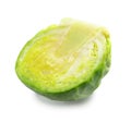 Fresh cut Brussels sprout on white Royalty Free Stock Photo