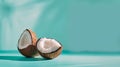 The Fresh Cut Coconut.AI generated image Royalty Free Stock Photo
