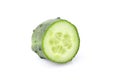 Fresh cut cucumber isolated. Royalty Free Stock Photo