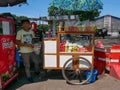 Fresh Cut Fruit being sold from a Gerobak Street Cart Royalty Free Stock Photo
