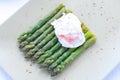Fresh cut green cooked asparagus Royalty Free Stock Photo