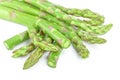 Fresh cut sprouts of asparagus isolated on white background Royalty Free Stock Photo